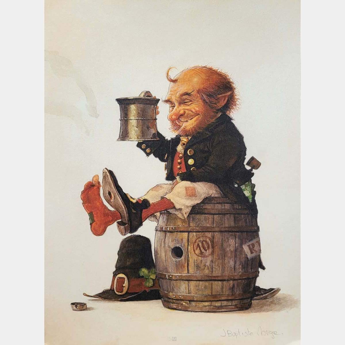 Jean-Baptiste Monge - Barrel and pintes (Poster)