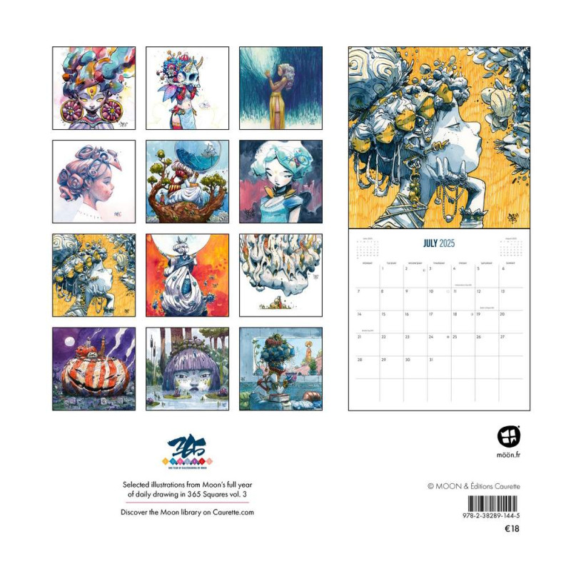 Moon - Calendrier 2025 - 365 Squares Vol.3