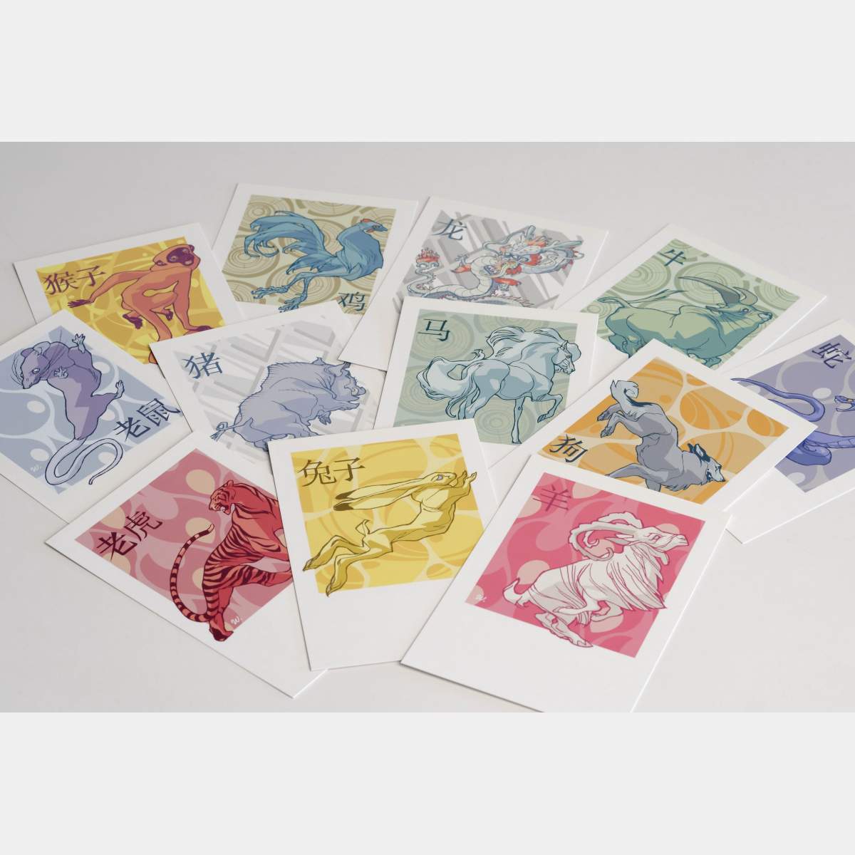 Claire Wendling - Cartes postales 'Zodiac chinois'