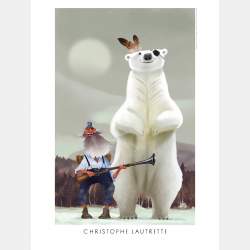 Christophe Lautrette - Trappeur Bear - Art Print (numbered and signed)