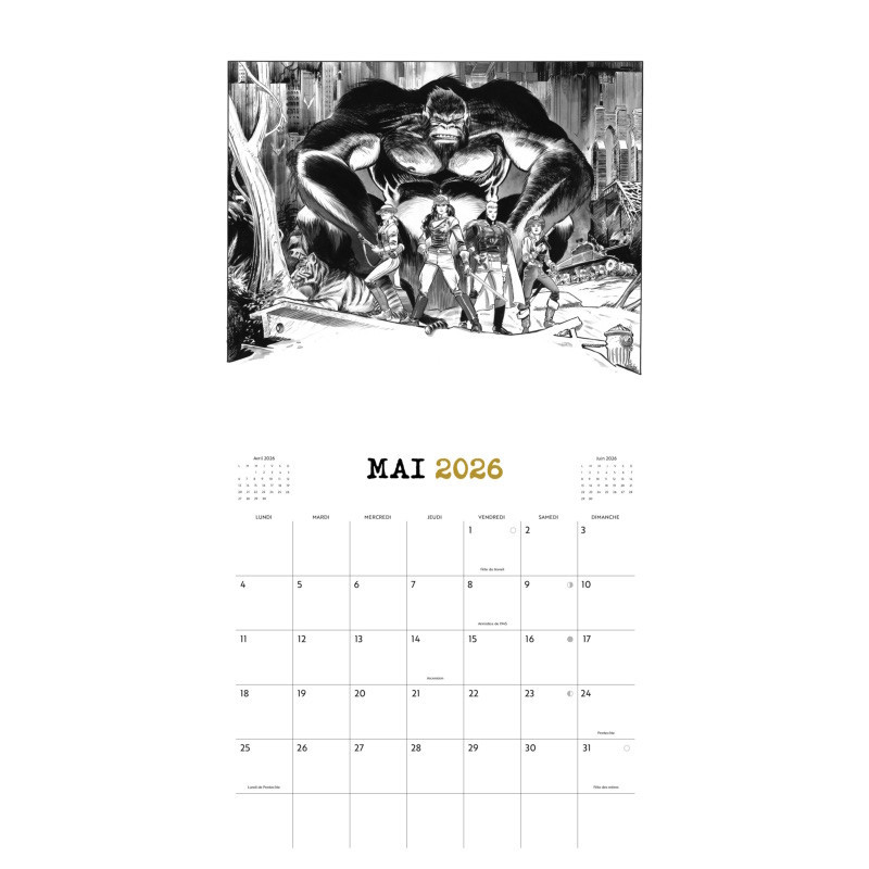 Éric Hérenguel - Calendrier 2026 - The Kong Crew (signé)