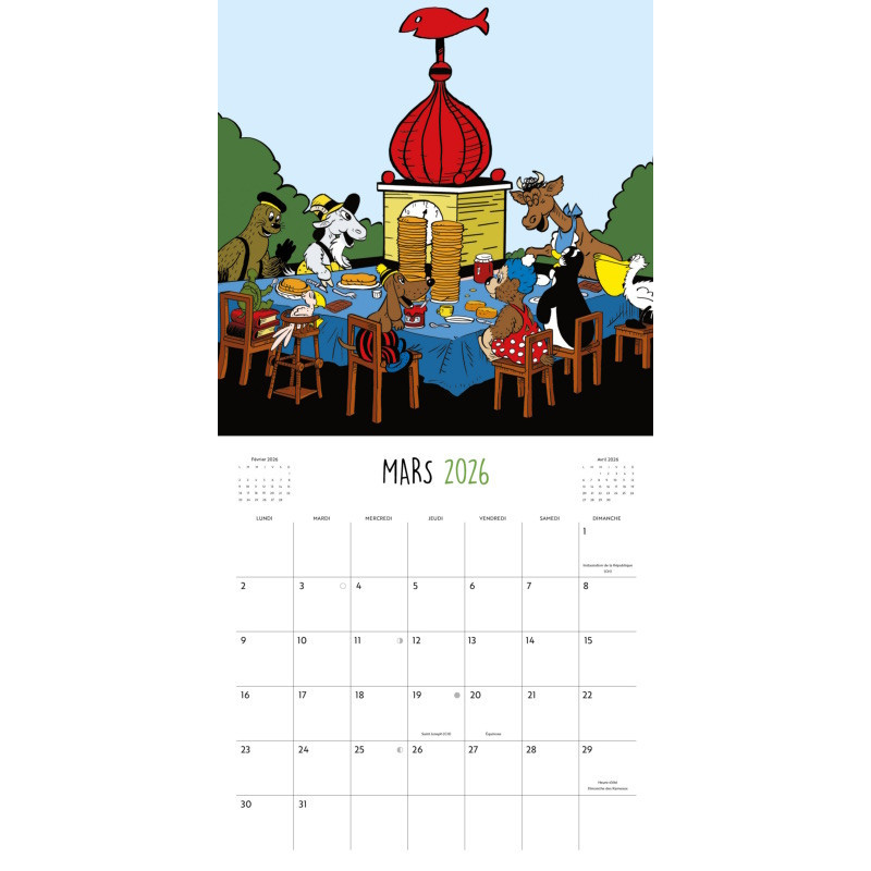 Petzi en Suisse - Calendrier 2026