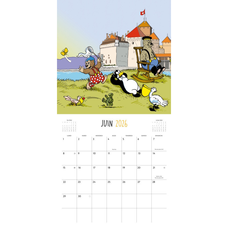 Petzi en Suisse - Calendrier 2026