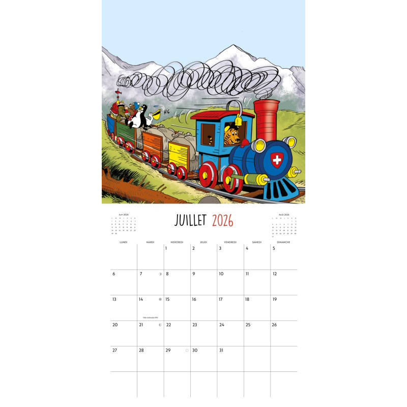 Petzi en Suisse - Calendrier 2026