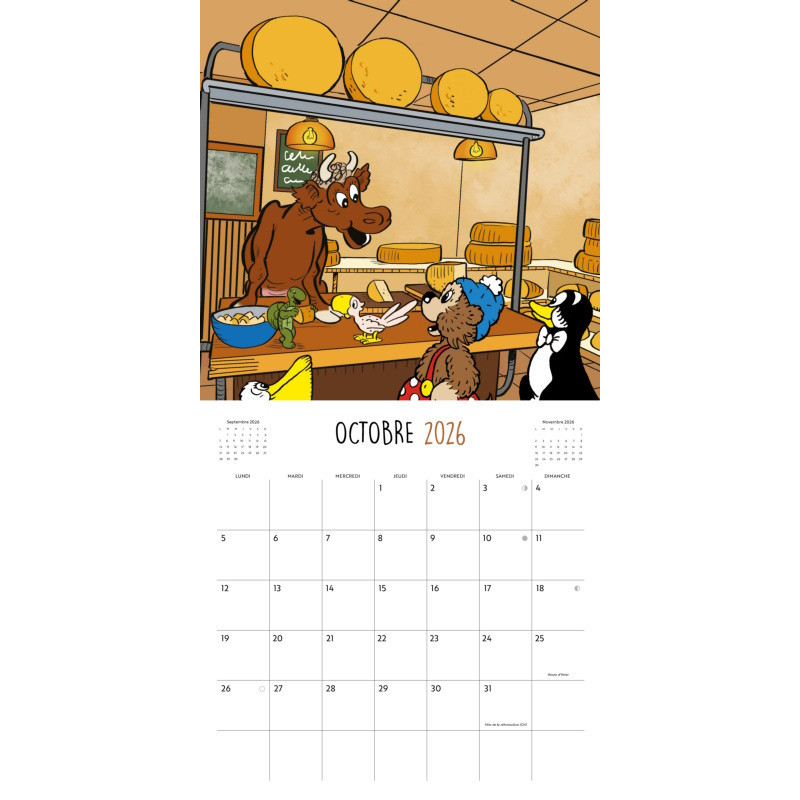 Petzi en Suisse - Calendrier 2026