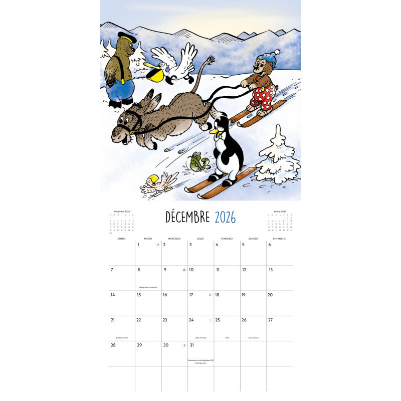 Petzi en Suisse - Calendrier 2026