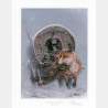 Jean-Baptiste Monge - Ex-Libris 'Daoine Sidhe, The little tinkers' - 28 x 21.5 cm - Signé