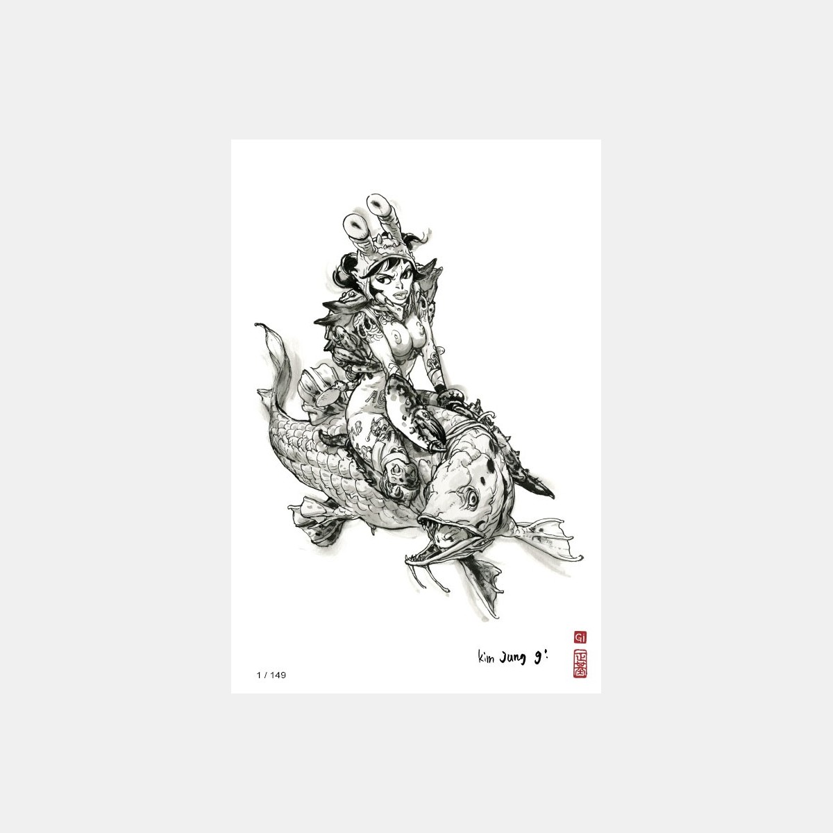 'Carp Knight' print 20x30 cm - 149 copies Limited edition