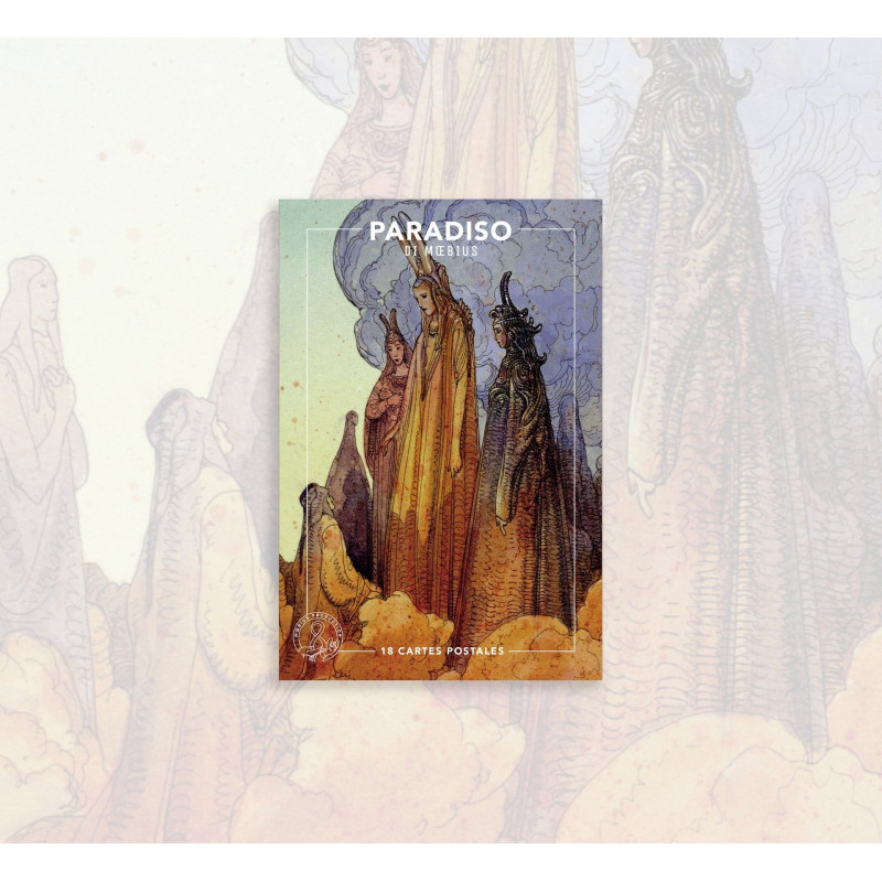 Moebius - "Paradiso" Carnet de 18 cartes postales