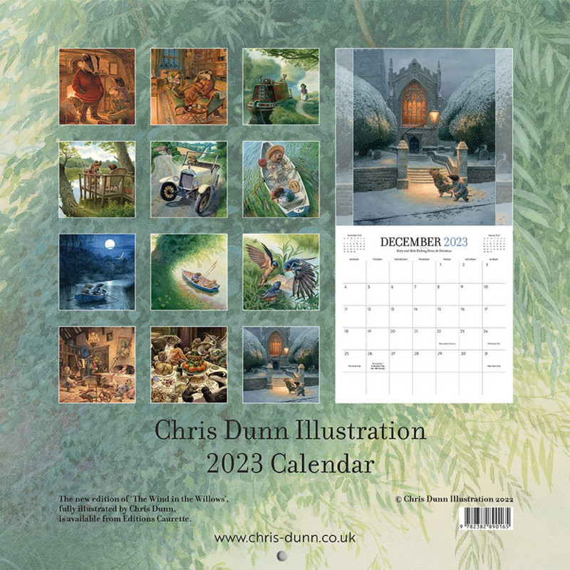 Chris Dunn - The Wind in the Willows Calendrier 2023 (Précommande - Anglais)
